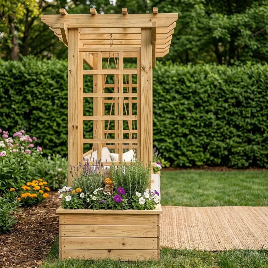 Arbor Swing Plans | Pergola Roof, A-Frame Freestanding (PDF Download)